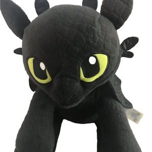 Build a Bear How To Train Your Dragon Black Toothless 14" Plush Stuffed BAB